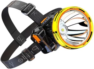 MDybf Headlamp Strong Light Rechargeable Head-Mounted Outdoor Flashlight Night Fishing Long Life LED Miner's Lamp Headlamp (Color : Yellow Light)