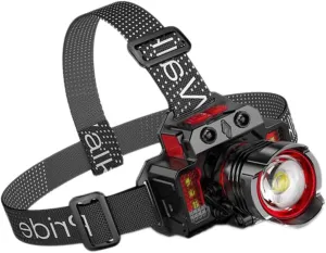 MDybf Headlamp Strong Light Rechargeable Head-Mounted Outdoor Flashlight Night Fishing Long Life LED Miner's Lamp Headlamp (Color : Yellow Light)
