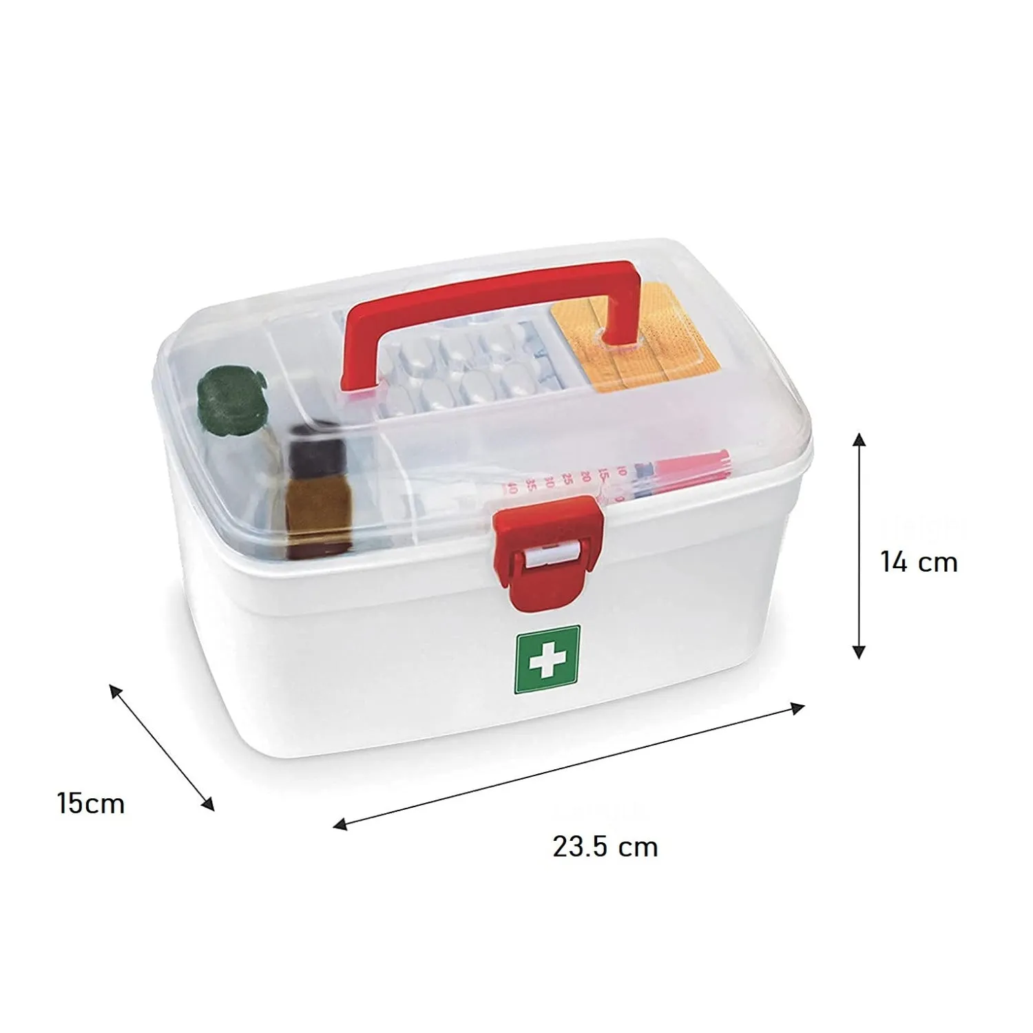 Medical Storage Box with Detachable Tray for Medicine
