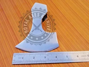 Medieval French Custom Hand Made HIGH Carbon Steel Tomahawk Viking Axe Head with Leather Sheath