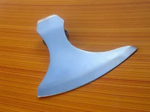 Medieval Huntsman White Custom Hand Made HIGH Carbon Steel Tomahawk Viking Axe Head with Leather Sheath