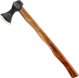 MedievalDepot Viking Dane Axe - Hand Forged Iron Battle Axe with Wooden Handle - Historical Reenactment, Camping, Outdoor Survival Tool