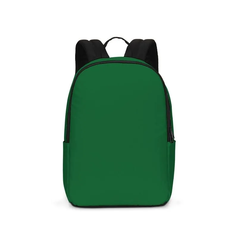 Medium Dark Green Waterproof Backpack | Medium Dark Pure Green | C100M0Y100K60