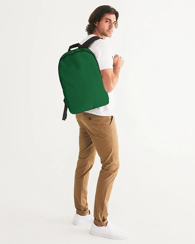 Medium Dark Green Waterproof Backpack | Medium Dark Pure Green | C100M0Y100K60