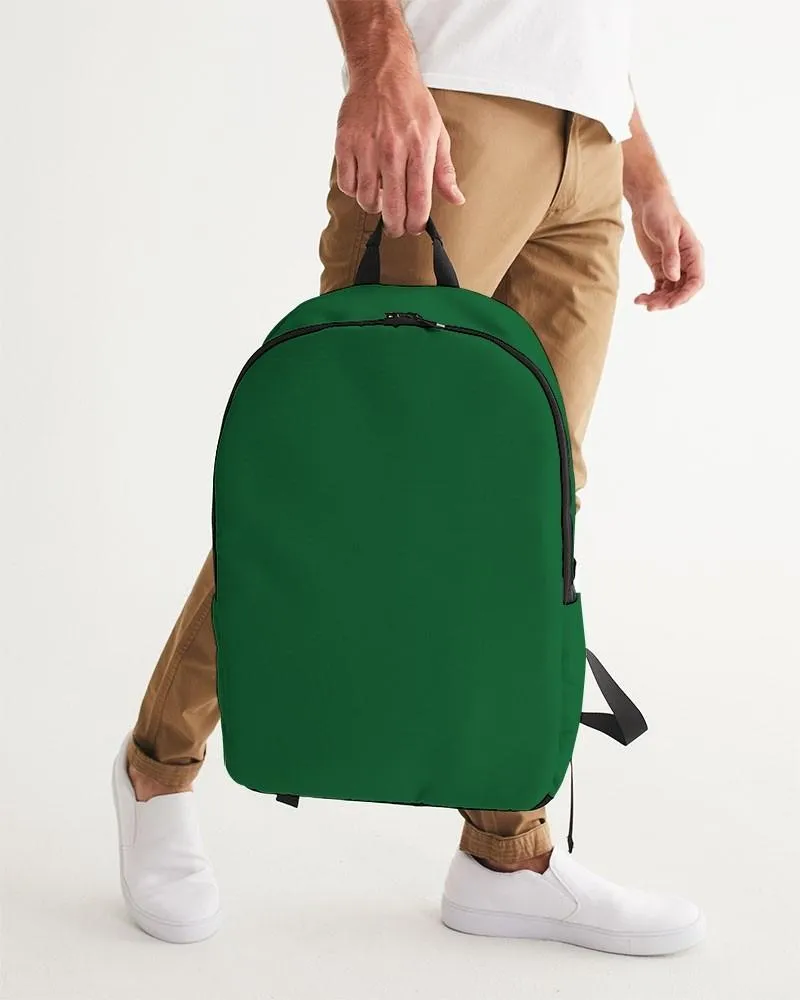 Medium Dark Green Waterproof Backpack | Medium Dark Pure Green | C100M0Y100K60