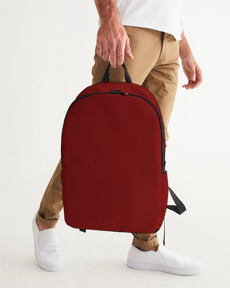 Medium Dark Red Waterproof Backpack | Medium Dark Pure Red | C0M100Y100K60