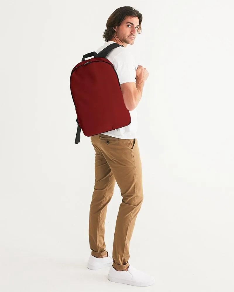 Medium Dark Red Waterproof Backpack | Medium Dark Pure Red | C0M100Y100K60