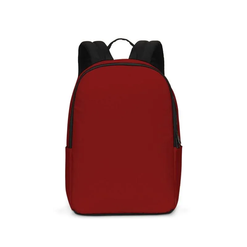 Medium Dark Red Waterproof Backpack | Medium Dark Pure Red | C0M100Y100K60