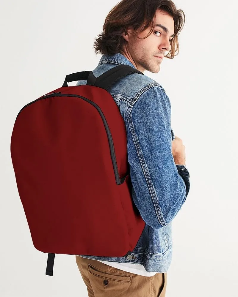 Medium Dark Red Waterproof Backpack | Medium Dark Pure Red | C0M100Y100K60