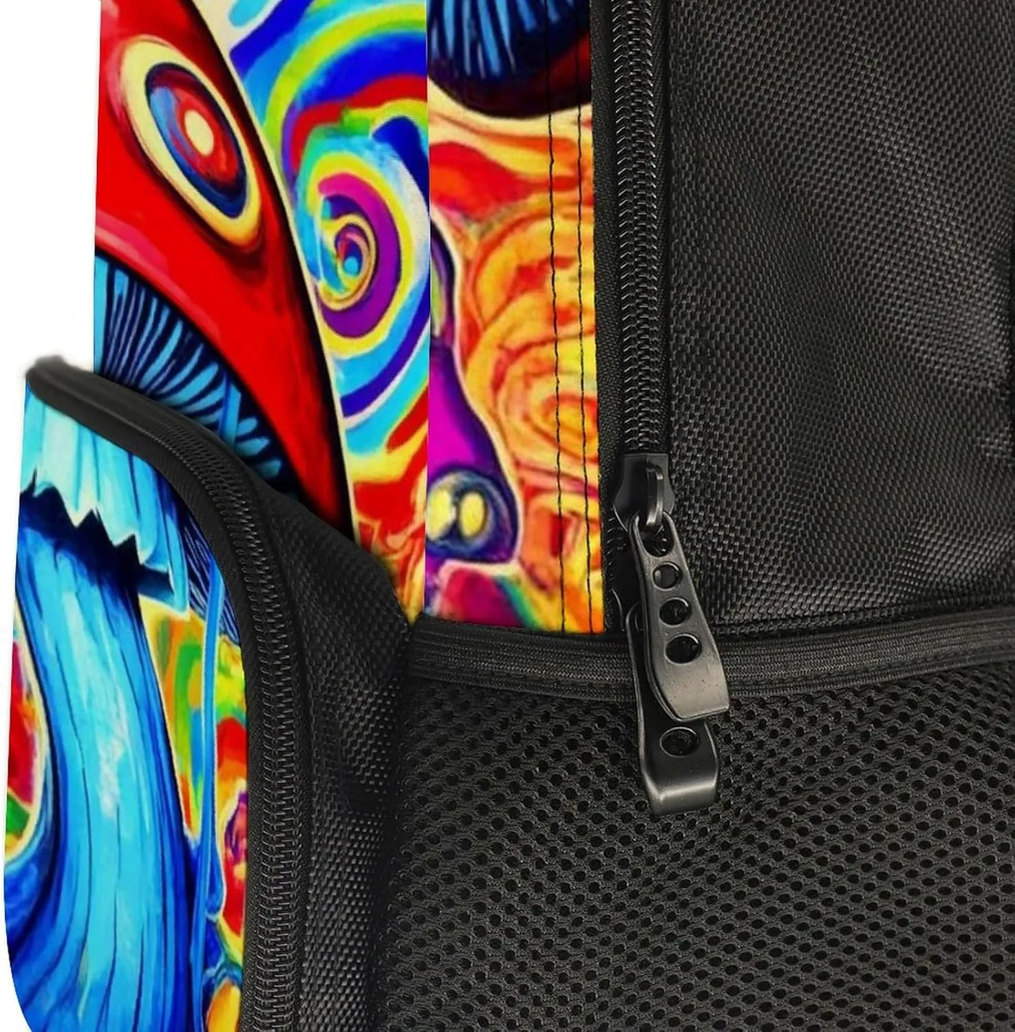 Men Women Lightweight Trippy Magic Mushrooms Art Backpack Large Capacity Carry On Bag With Padded Straps for Sports Work Walking Cycling