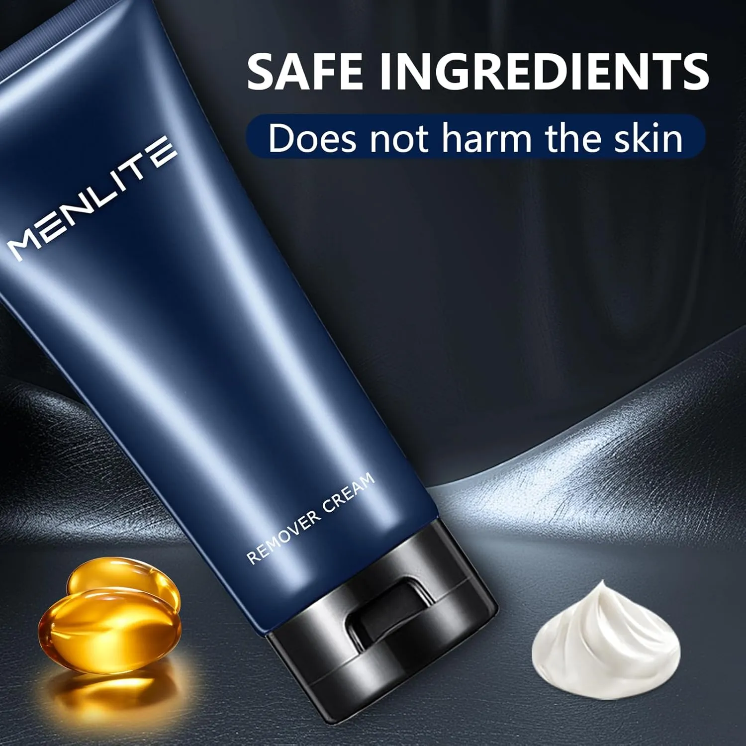 Men's Hair Remover- Premium Depilatory Cream, Skin Friendly Hair Remover Cream For Women and Men, Suitable for sensitive skin, Painless, Soothing (White, 3.38 Fl Oz (Pack of 1))