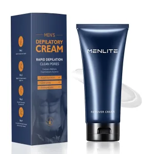 Men's Hair Remover- Premium Depilatory Cream, Skin Friendly Hair Remover Cream For Women and Men, Suitable for sensitive skin, Painless, Soothing (White, 3.38 Fl Oz (Pack of 1))