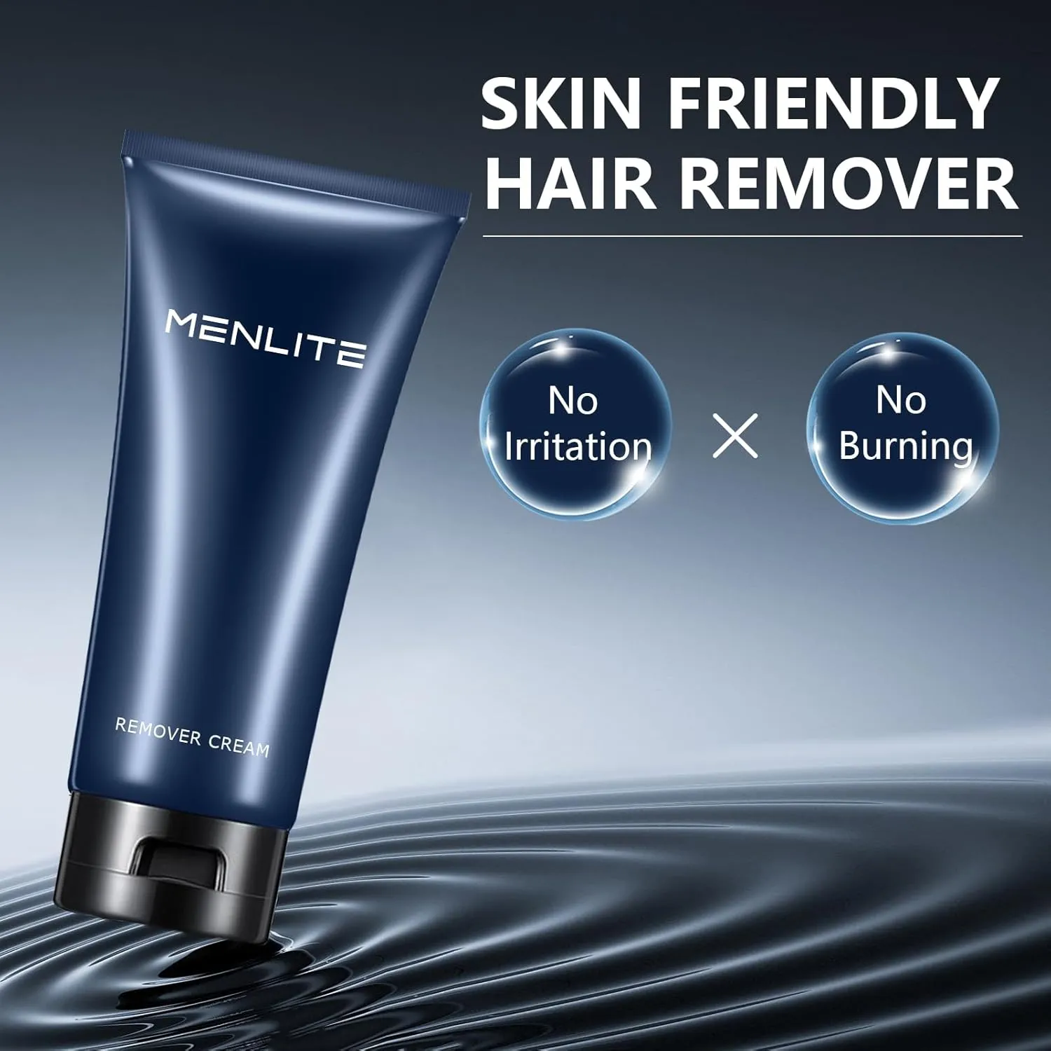 Men's Hair Remover- Premium Depilatory Cream, Skin Friendly Hair Remover Cream For Women and Men, Suitable for sensitive skin, Painless, Soothing (White, 3.38 Fl Oz (Pack of 1))