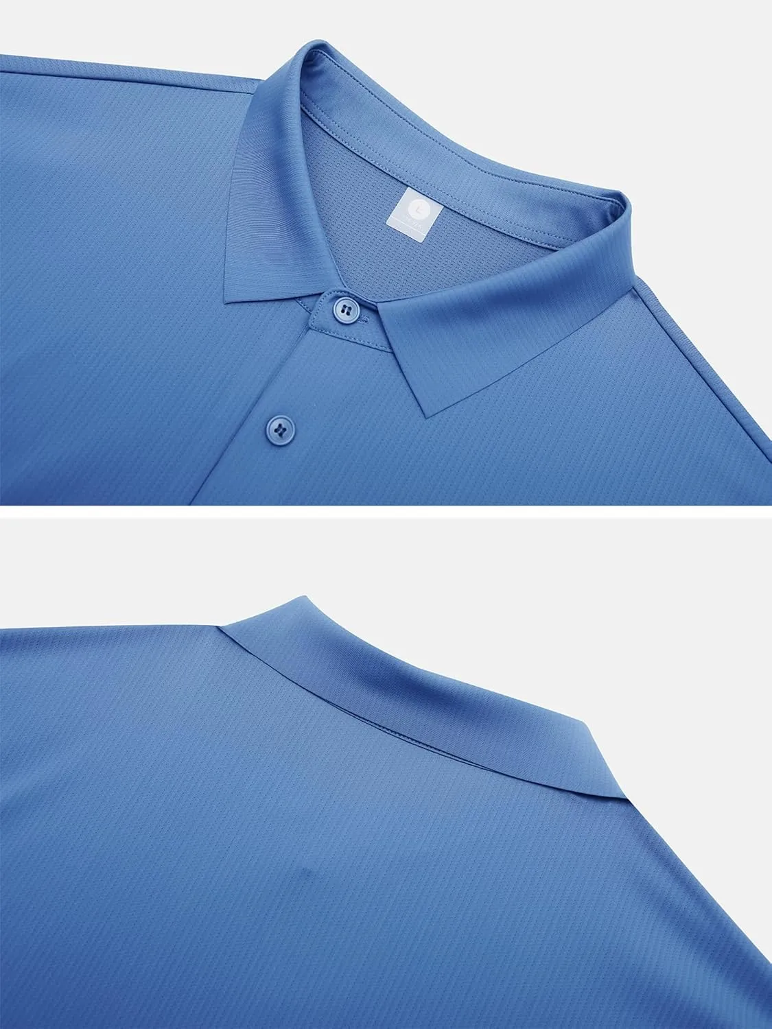 Mens Performance Polo Shirts Seamless Tech Golf Pickleball Shirts for Men Quick Dry Moisture Wicking
