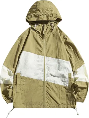 Men's Rain Jacket Waterproof Running Cycling Breathable Jacket Lightweight Windbreaker Casual Outdoor Hiking Jackets