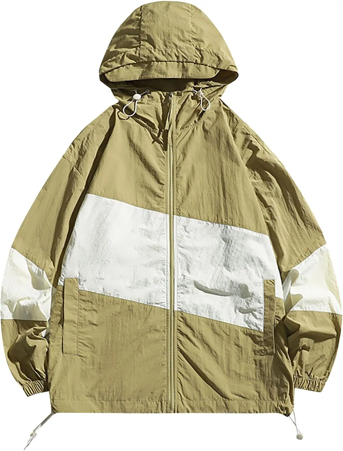 Men's Rain Jacket Waterproof Running Cycling Breathable Jacket Lightweight Windbreaker Casual Outdoor Hiking Jackets