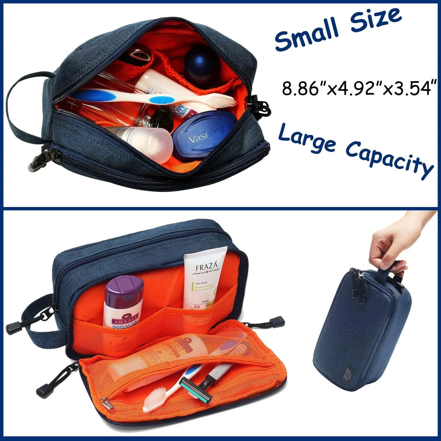 Mens Toiletry Bag Waterproof Organizer Bag Travel Shaving Dopp Kit Perfect Travel Accessory Gift