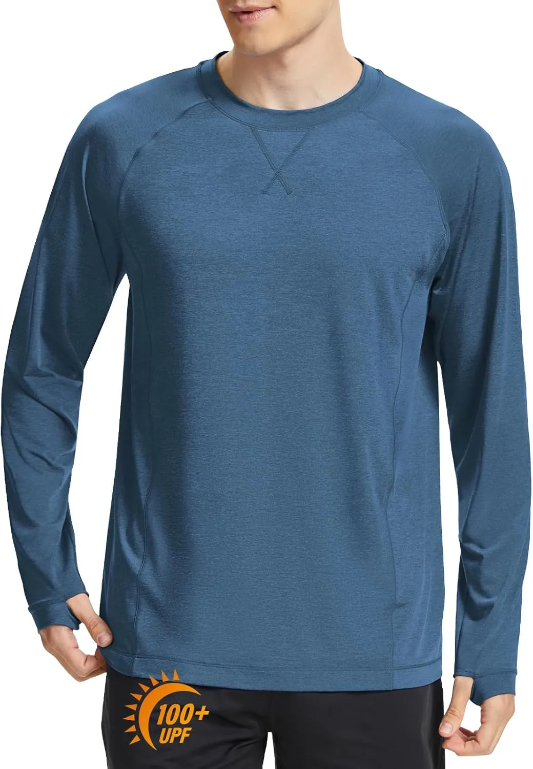 Mens UPF 100  Sun Protection Shirts Long Sleeve SPF UV Swim Rash Guard for Fishing Running Hiking Outdoor Workout
