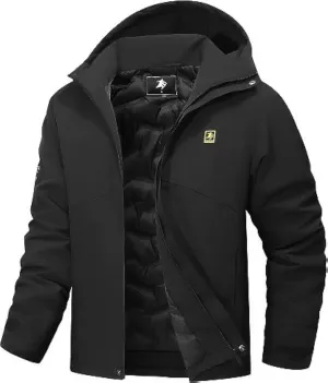 Men's Warm Winter Coats Waterproof Ski Jacket Windproof Snow Coat Mountain Windbreaker Hooded Raincoat