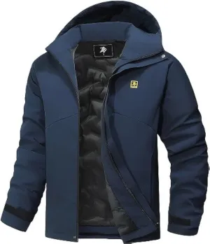 Men's Warm Winter Coats Waterproof Ski Jacket Windproof Snow Coat Mountain Windbreaker Hooded Raincoat