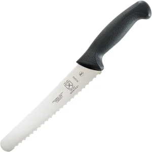 Mercer Culinary M23208 Millennia Black Handle, 8-Inch Wavy Edge Wide, Bread Knife