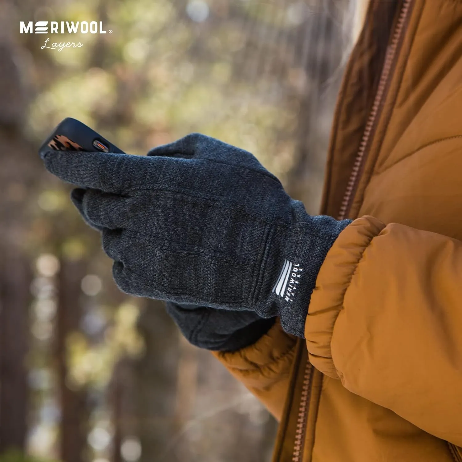 MERIWOOL Merino Wool Glove Liners - Touchscreen Compatible