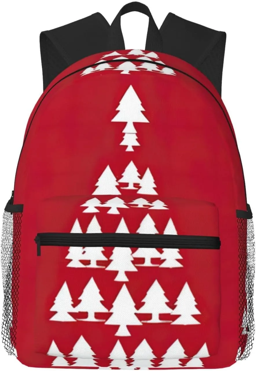 Merry Christmas Birch Tree Print Lightweight And Comfortable Duffel Bag, Casual Daypack, Multipurpose Backpack