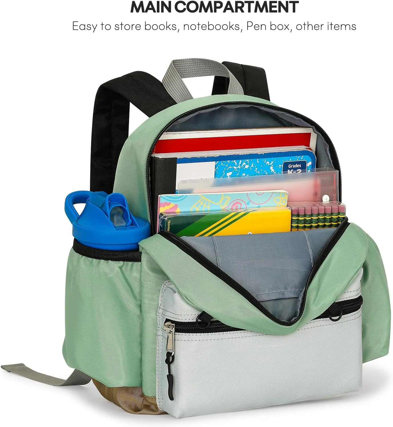 mibasies Toddler Backpack for Boys 2-4: Preschool Backpack for Boys - Kids Toddler Bookbag