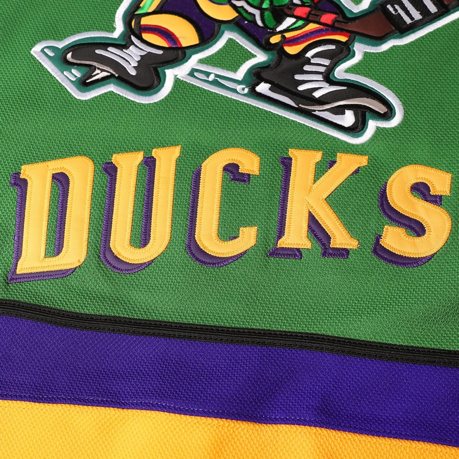 Mighty Ducks Jersey #96 Charlie Conway #99 Adam Banks #33 Greg Goldberg #66 Gordon Bombay Movie Hockey Jersey White Green