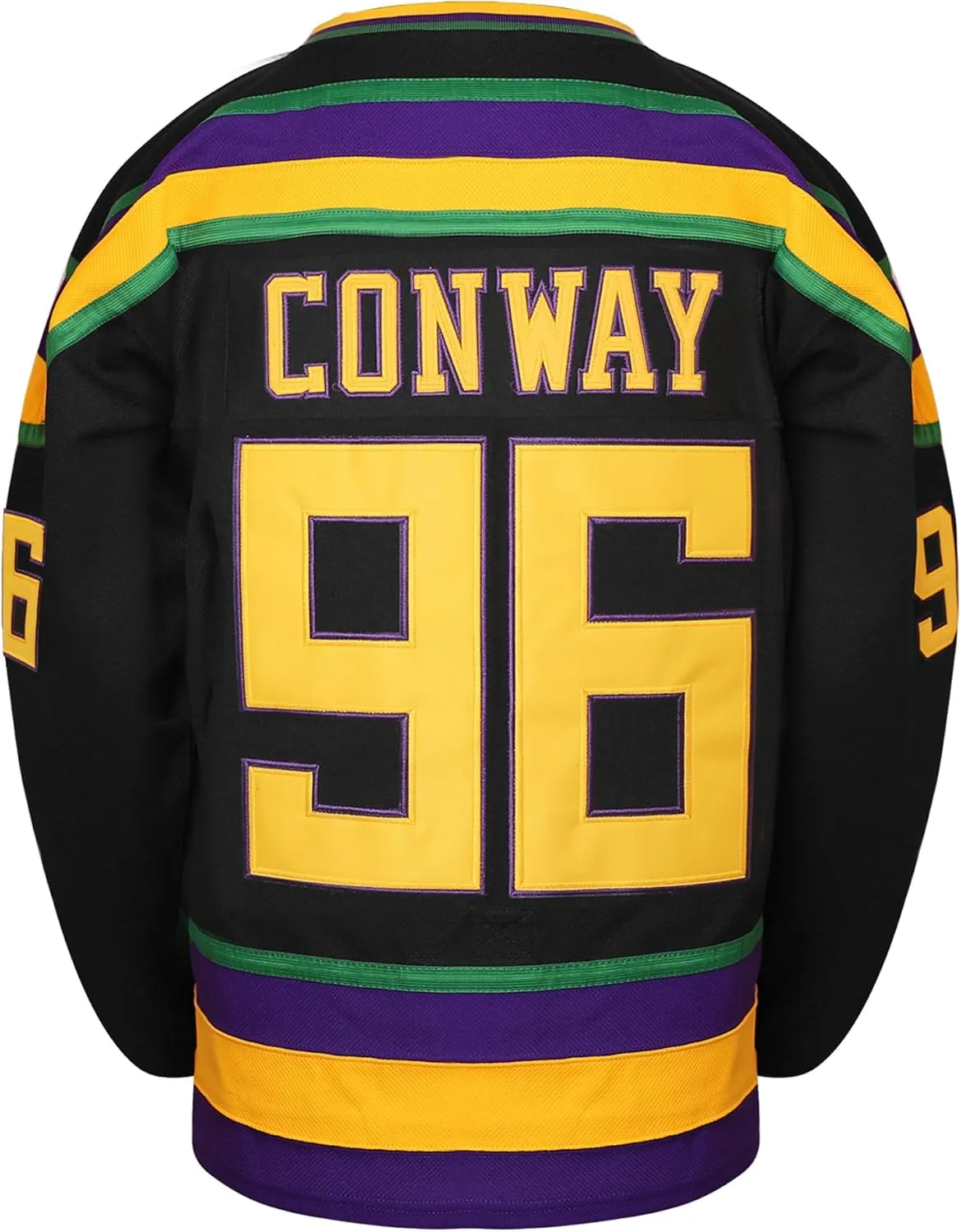Mighty Ducks Jersey #96 Charlie Conway #99 Adam Banks #33 Greg Goldberg #66 Gordon Bombay Movie Hockey Jersey White Green