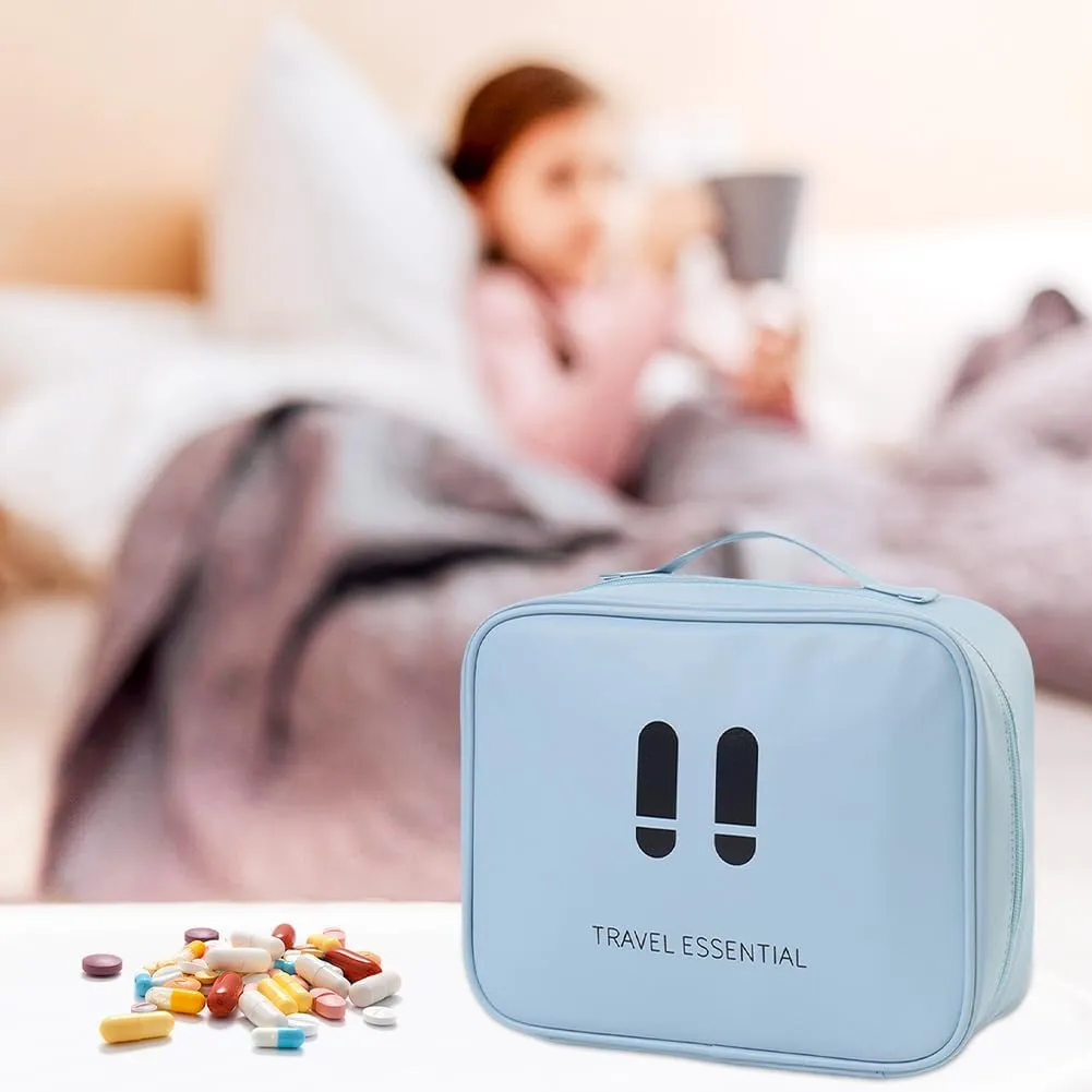 Mini Medical Kit Zcargel S/L 3/2/1 PCS PU First Aid Kit Portable Medicine Bag Handle First Aid Kit Home Travel Size Small Emergency Kit for Home Car Interior Outdoor Hiking Camping Family Travel
