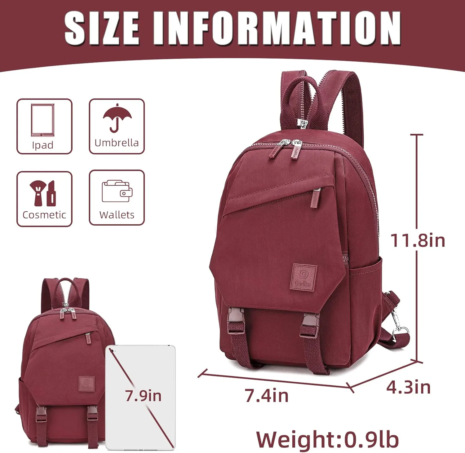 Mini Waterproof Backpack Purse for Women and Men,Small Travel Daypack