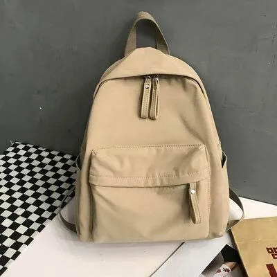 Minimalist Zip Cotton Backpack Bag