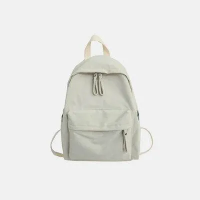 Minimalist Zip Cotton Backpack Bag