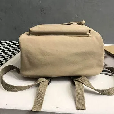 Minimalist Zip Cotton Backpack Bag