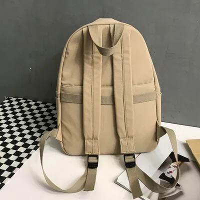 Minimalist Zip Cotton Backpack Bag