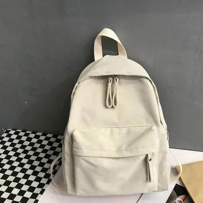 Minimalist Zip Cotton Backpack Bag