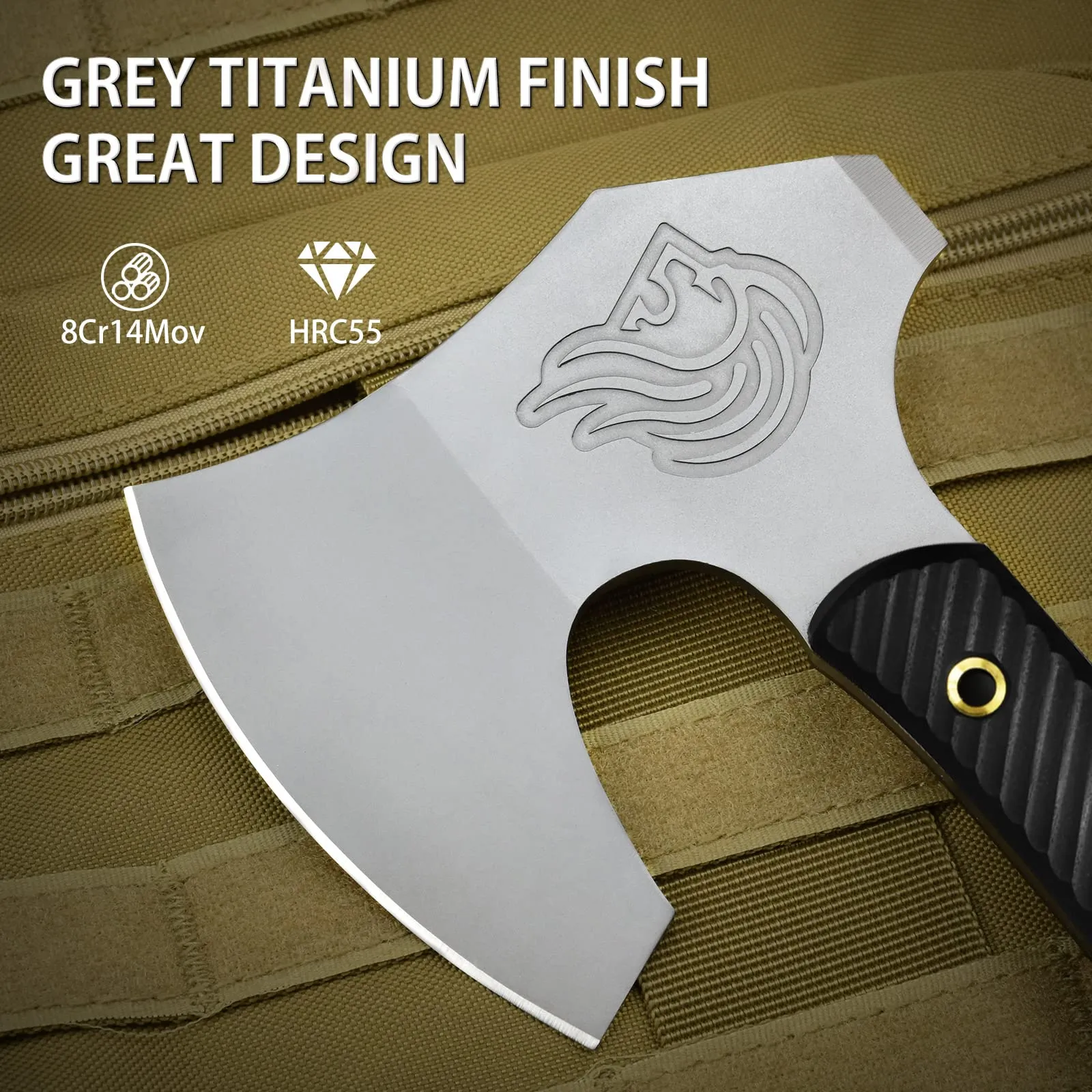 Modern Full Tang Valknut Viking Axe, 12"