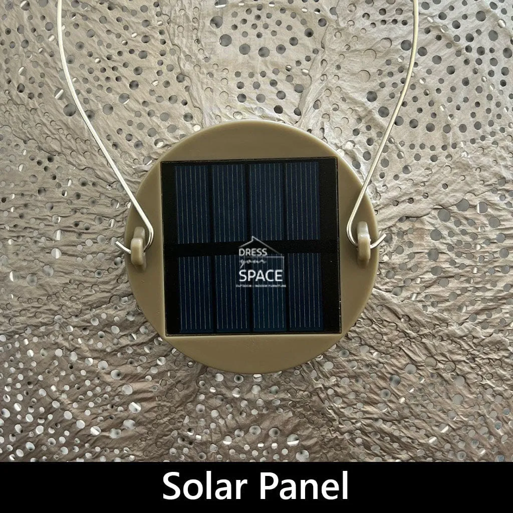 Mosaic Long Oval 20 - Dark Grey - Solar Lantern