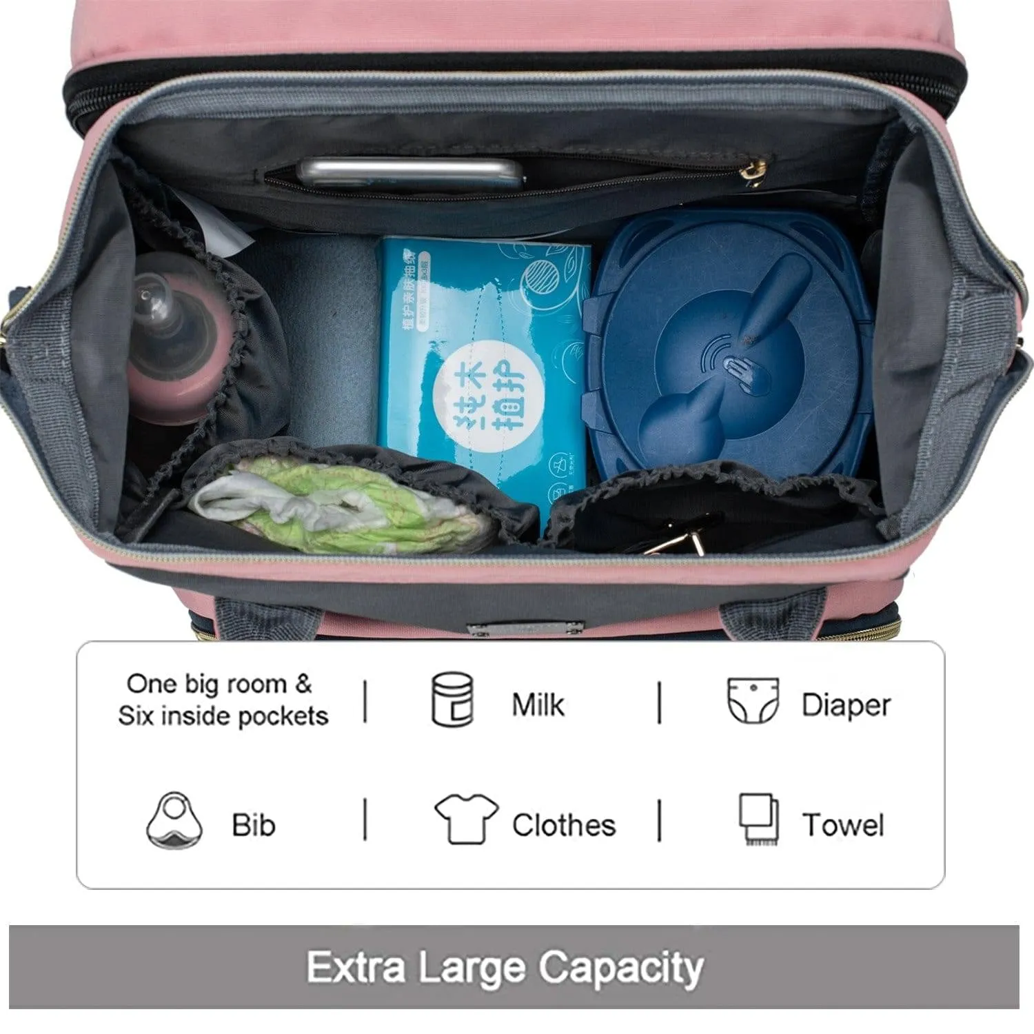 Mother And Baby Double Shoulder Diaper Backpack