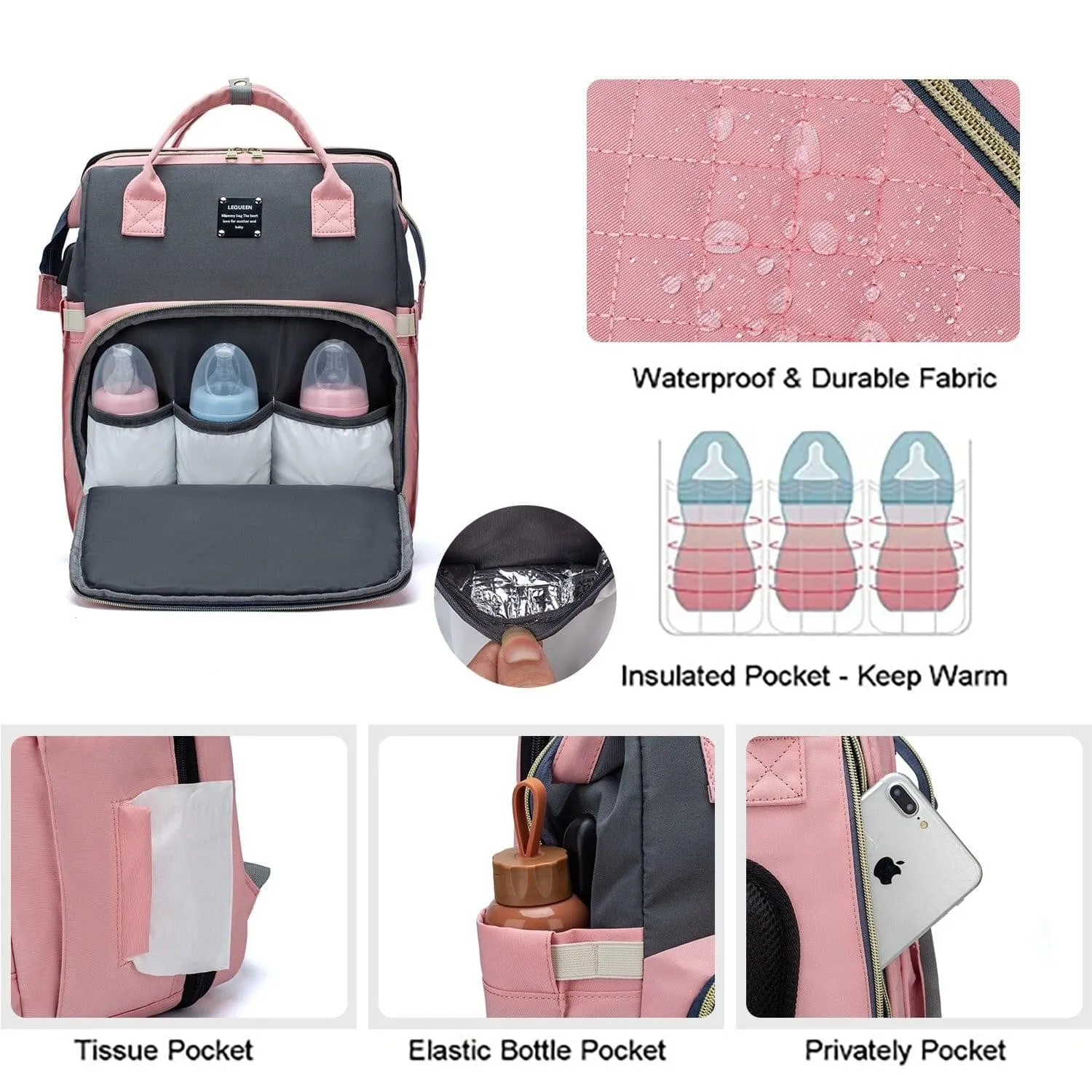 Mother And Baby Double Shoulder Diaper Backpack