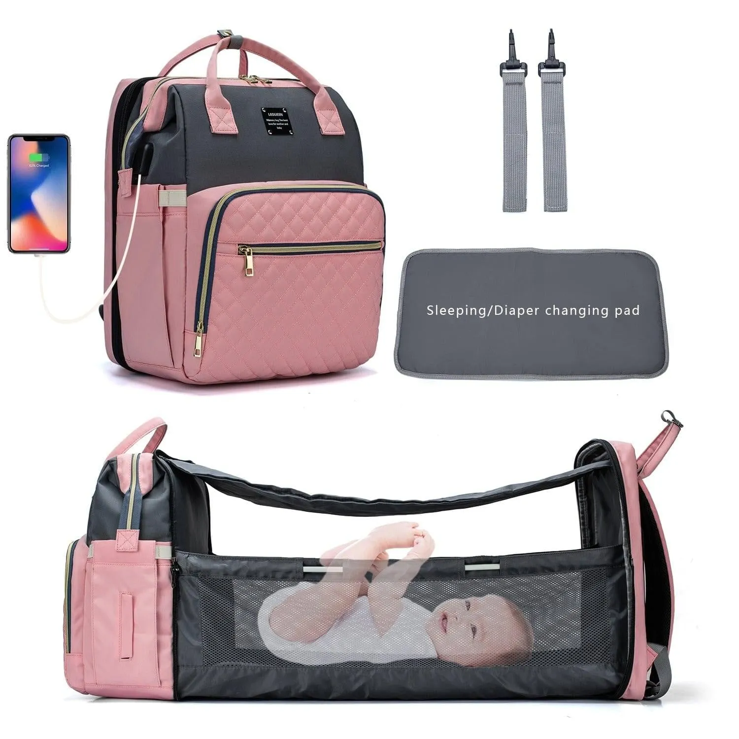 Mother And Baby Double Shoulder Diaper Backpack