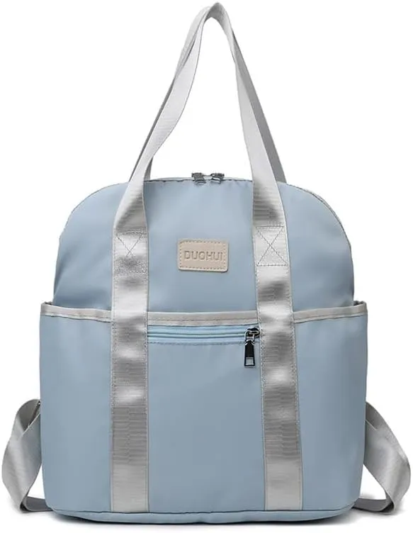 Mother And Baby Mommy Bag Waterproof Cloth Bag Fashionable Mother Out Walking Baby Bag Solid Color Waterproof(Blue)