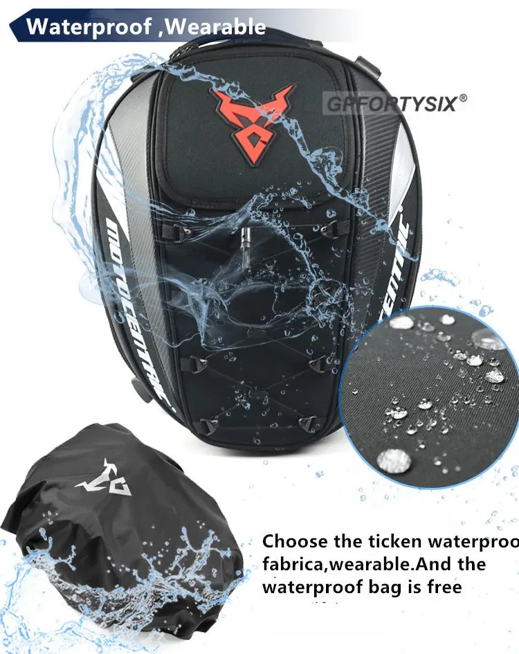Motorcycle Back Seat Bags Waterproof Tail Bag Rear Seat Bag Multifunctional Motorbike Helmet Bag Moto Rider Backpack