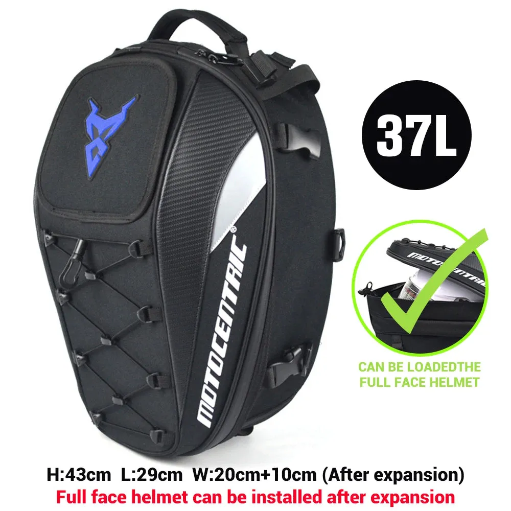 Motorcycle Back Seat Bags Waterproof Tail Bag Rear Seat Bag Multifunctional Motorbike Helmet Bag Moto Rider Backpack