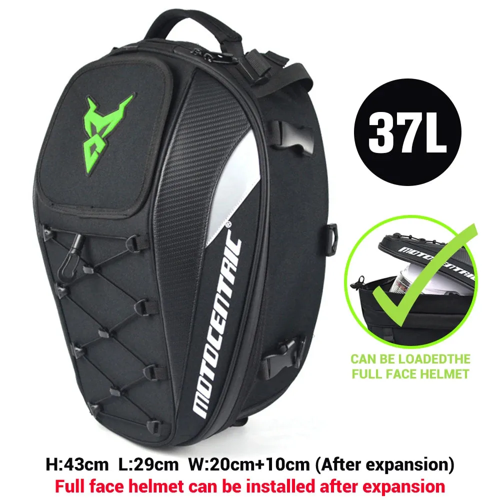 Motorcycle Back Seat Bags Waterproof Tail Bag Rear Seat Bag Multifunctional Motorbike Helmet Bag Moto Rider Backpack