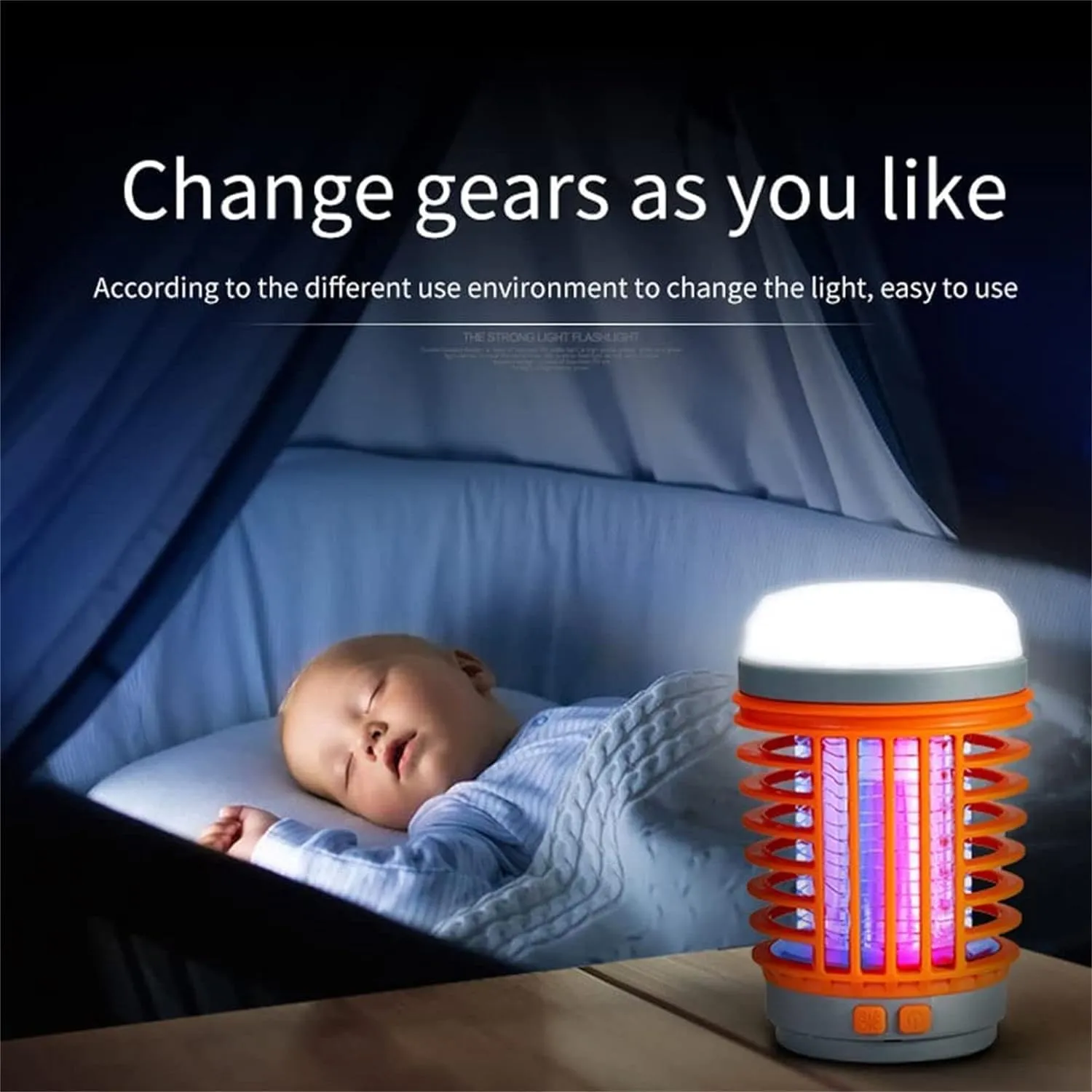 Mozz Guard Outdoor Waterproof Camping Lamp, MozzGuard Pro 2 in 1 Portable Cordless Multifunctional Hand Lantern, Solar & USB Charing and Low Noise for Indoor, Home Garden, Camping, Picnic (2 Boxes)
