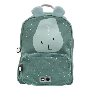Mr. Hippo Backpack by Trixie - Blue - Waterproof - Age 2  - 23 x 31 x 10 cm