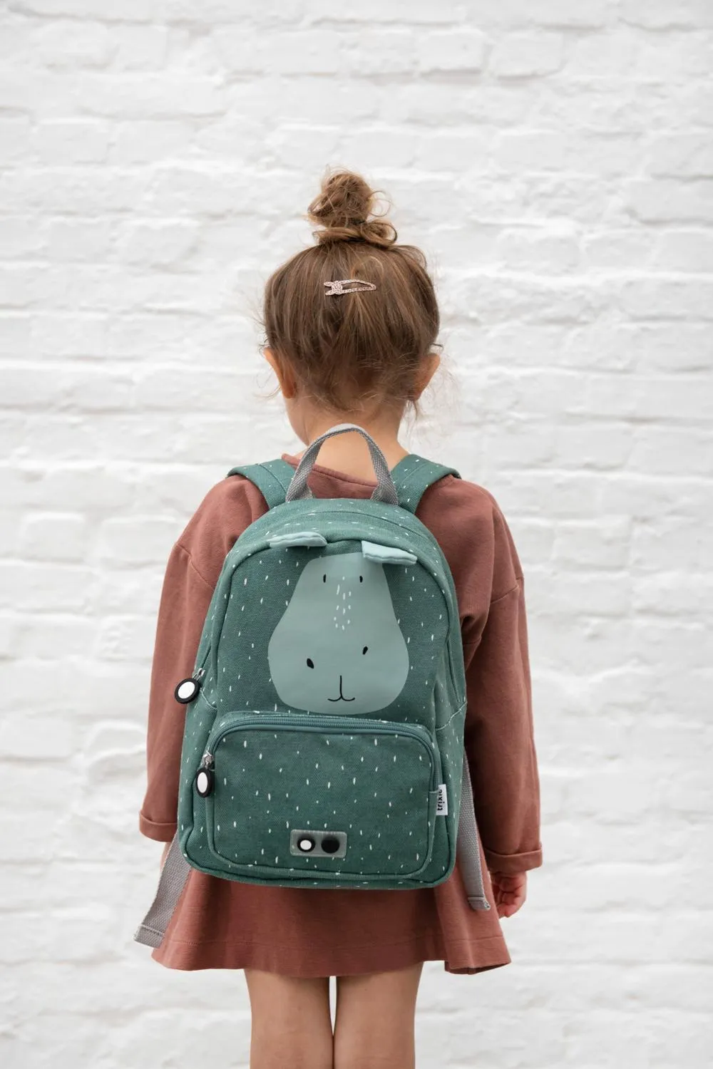 Mr. Hippo Backpack by Trixie - Blue - Waterproof - Age 2  - 23 x 31 x 10 cm