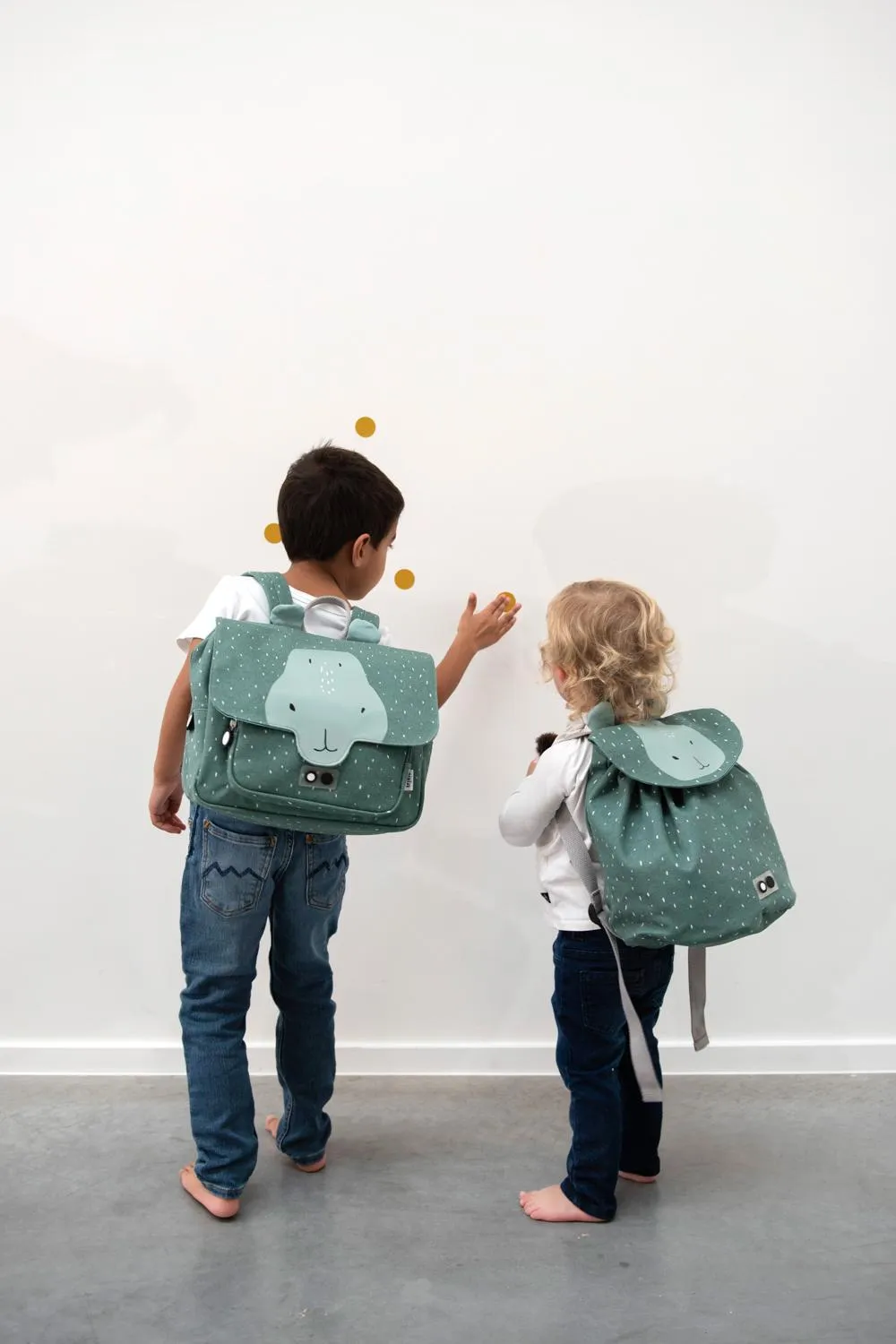 Mr. Hippo Backpack by Trixie - Blue - Waterproof - Age 2  - 23 x 31 x 10 cm